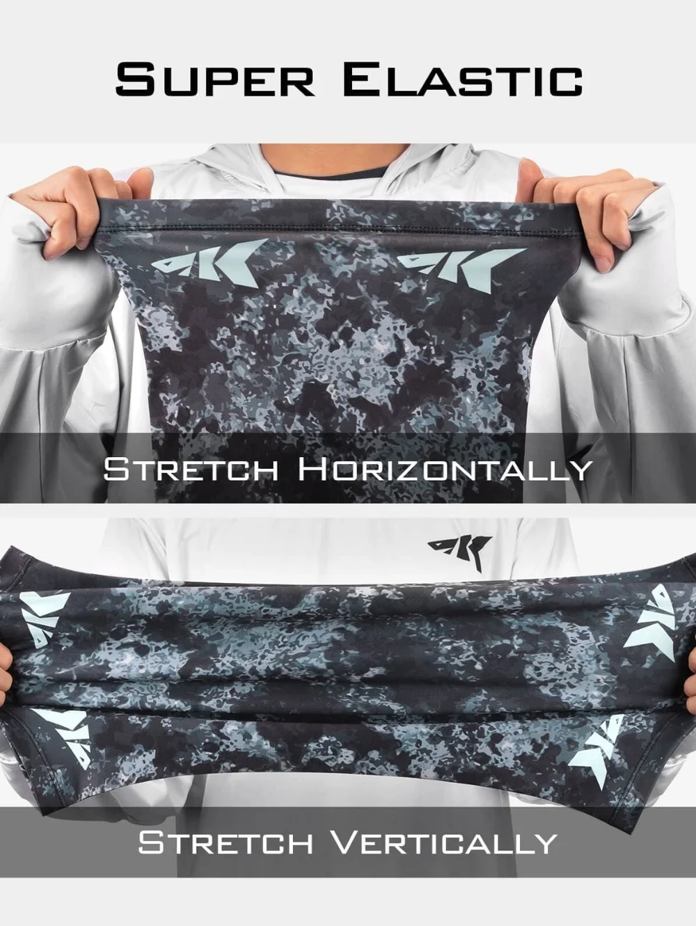 Blue Camo Neck Gaiter with Neon Logo - Picture 4 of 7